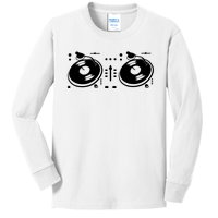 Two Channel Dj Controller Sketch Kids Long Sleeve Shirt