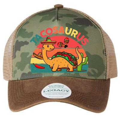 Tacosaurus Cinco De Mayo Taco Dinosaur Legacy Tie Dye Trucker Hat