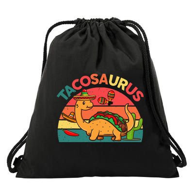 Tacosaurus Cinco De Mayo Taco Dinosaur Drawstring Bag