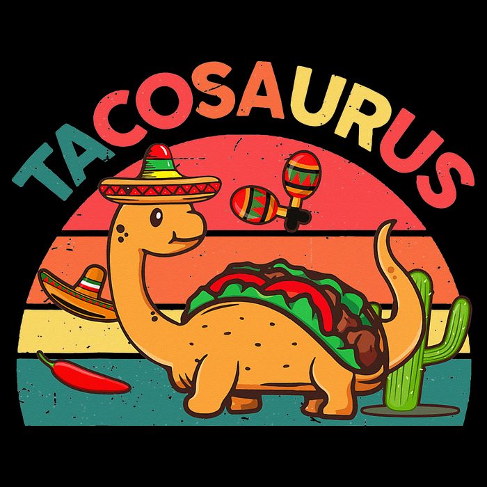 Tacosaurus Cinco De Mayo Taco Dinosaur Drawstring Bag