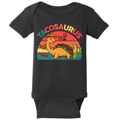 Tacosaurus Cinco De Mayo Taco Dinosaur Baby Bodysuit