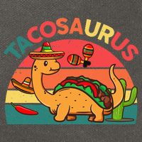 Tacosaurus Cinco De Mayo Taco Dinosaur Cotton Canvas Backpack