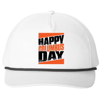 Trendy Columbus Day Celebration Graphic Snapback Five-Panel Rope Hat