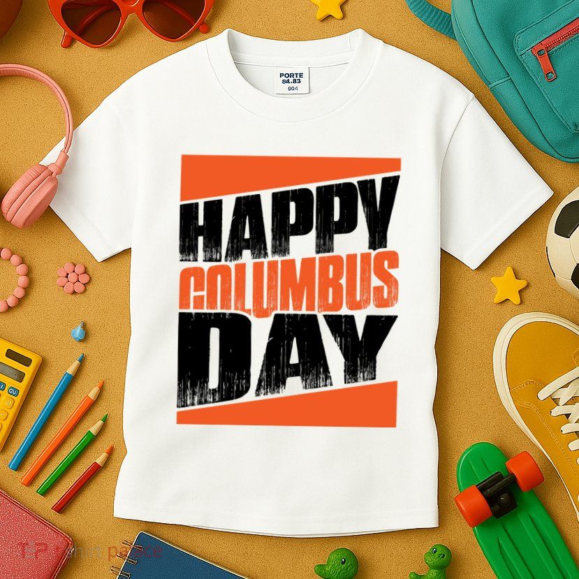 Trendy Columbus Day Celebration Graphic Kids T-Shirt