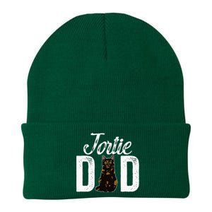 Tortie Cat Dad Tortoiseshell Cat Owner Tortie Cat Lover Knit Cap Winter Beanie