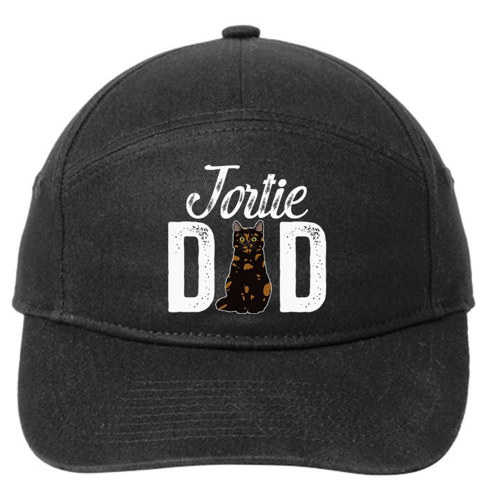 Tortie Cat Dad Tortoiseshell Cat Owner Tortie Cat Lover 7-Panel Snapback Hat