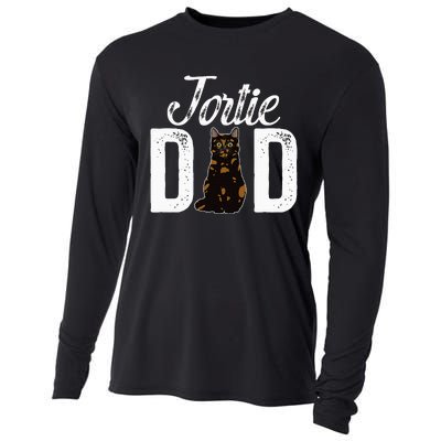 Tortie Cat Dad Tortoiseshell Cat Owner Tortie Cat Lover Cooling Performance Long Sleeve Crew