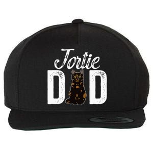 Tortie Cat Dad Tortoiseshell Cat Owner Tortie Cat Lover Wool Snapback Cap