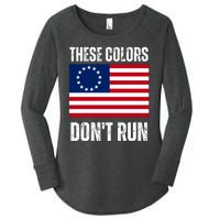 These Colors DonT Run Women's Perfect Tri Tunic Long Sleeve Shirt