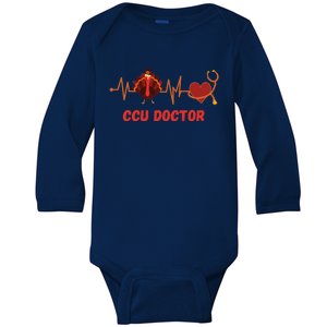 Thanksgiving Ccu Doctor Heartbeat Stethoscope Turkey Medical Gift Baby Long Sleeve Bodysuit