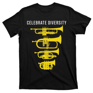 Trumpet Celebrate Diversity Cornet Flugelhorn T-Shirt