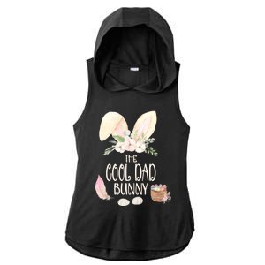 The Cool Dad Bunny Family Matching Group Easter Gift Pajama Funny Gift Ladies PosiCharge Tri-Blend Wicking Draft Hoodie Tank