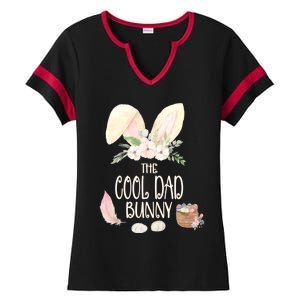 The Cool Dad Bunny Family Matching Group Easter Gift Pajama Funny Gift Ladies Halftime Notch Neck Tee