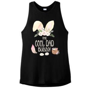 The Cool Dad Bunny Family Matching Group Easter Gift Pajama Funny Gift Ladies PosiCharge Tri-Blend Wicking Tank