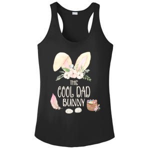 The Cool Dad Bunny Family Matching Group Easter Gift Pajama Funny Gift Ladies PosiCharge Competitor Racerback Tank