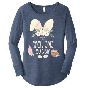 The Cool Dad Bunny Family Matching Group Easter Gift Pajama Funny Gift Women's Perfect Tri Tunic Long Sleeve Shirt