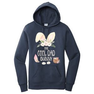 The Cool Dad Bunny Family Matching Group Easter Gift Pajama Funny Gift Women's Pullover Hoodie