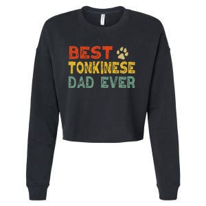 Tonkinese Cat Dad Owner Breeder Lover Kitten Cropped Pullover Crew