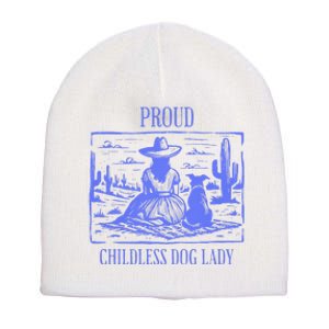 This Childless Dog Lady Is Voting Kamala Proud Childless Dog Lady Short Acrylic Beanie