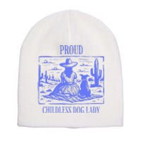 This Childless Dog Lady Is Voting Kamala Proud Childless Dog Lady Short Acrylic Beanie