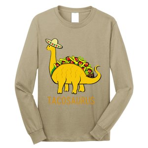 Tacosaurus Cinco De Mayo Funny Taco Dinosaur Gift Long Sleeve Shirt