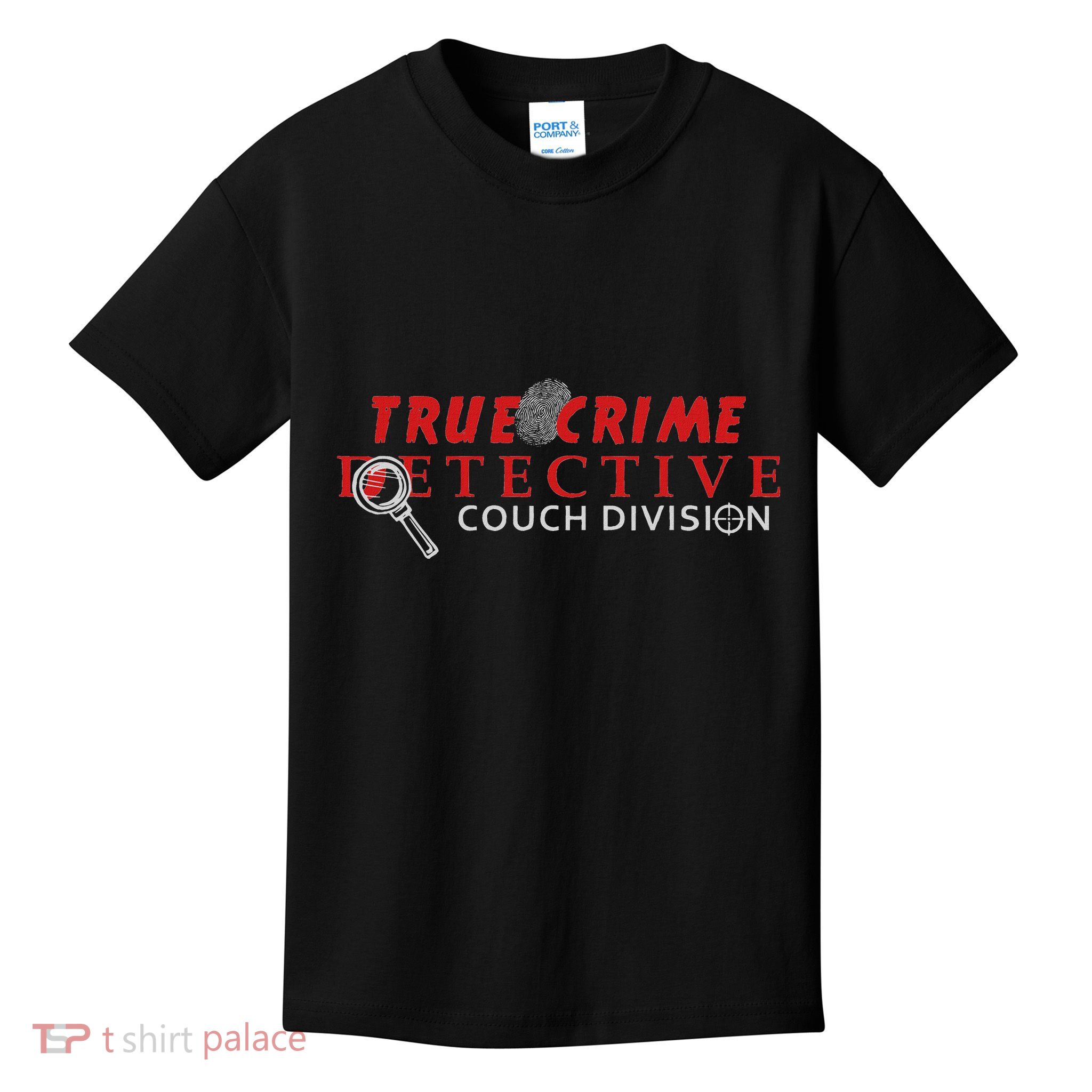 True Crime Detective Couch Division True Crime Fans Kids T-Shirt