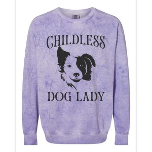 This Childless Dog Lady 2024 Colorblast Crewneck Sweatshirt