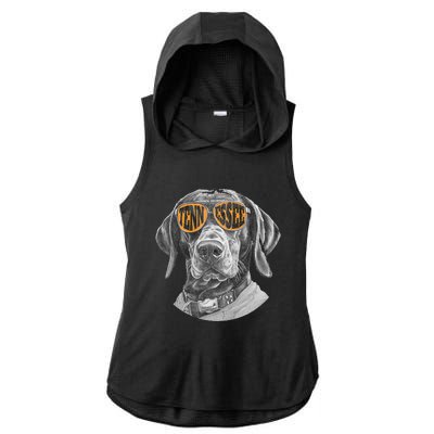 Tennessee Coonhound Dog Sport Lovers Tennessee Tri Stars Ladies PosiCharge Tri-Blend Wicking Draft Hoodie Tank