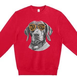 Tennessee Coonhound Dog Sport Lovers Tennessee Tri Stars Premium Crewneck Sweatshirt