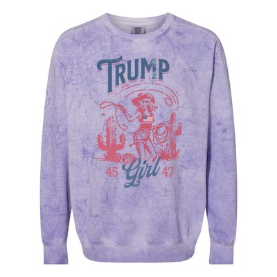 Trump Cow Donald Trump President Funny Election Meaningful Gift Colorblast Crewneck Sweatshirt