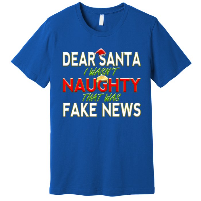 Trump Christmas Dear Santa Fake News Meme Gift Cool Gift Premium T-Shirt