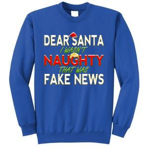 Trump Christmas Dear Santa Fake News Meme Gift Cool Gift Tall Sweatshirt