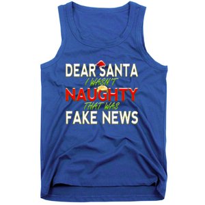 Trump Christmas Dear Santa Fake News Meme Gift Cool Gift Tank Top