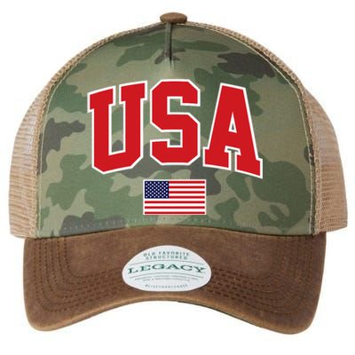 Trendy Classic Design USA Flag Premium Legacy Tie Dye Trucker Hat