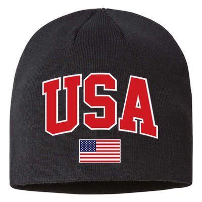 Trendy Classic Design USA Flag Premium Sustainable Beanie