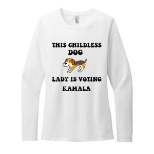 This Childless Dog Lady Is Voting Kamala 2024 Womens CVC Long Sleeve Shirt