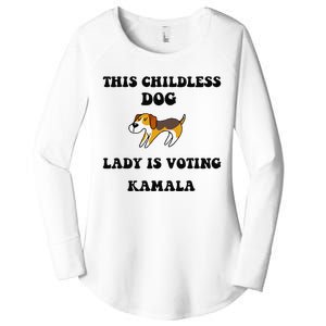 This Childless Dog Lady Is Voting Kamala 2024 Women's Perfect Tri Tunic Long Sleeve Shirt