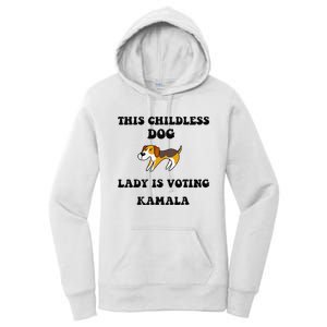 This Childless Dog Lady Is Voting Kamala 2024 Women's Pullover Hoodie