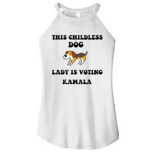 This Childless Dog Lady Is Voting Kamala 2024 Women's Perfect Tri Rocker Tank