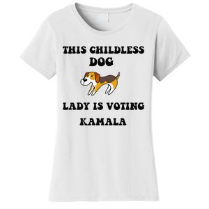 This Childless Dog Lady Is Voting Kamala 2024 Women's T-Shirt