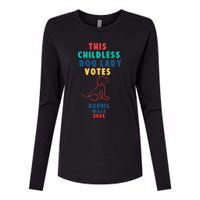 This Childless Dog Lady Votes Kamala Harris Walz Gift Womens Cotton Relaxed Long Sleeve T-Shirt