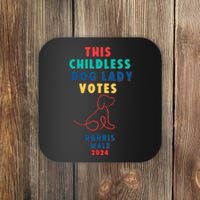 This Childless Dog Lady Votes Kamala Harris Walz Gift Coaster