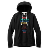 This Childless Dog Lady Votes Kamala Harris Walz Gift Women's Fleece Hoodie