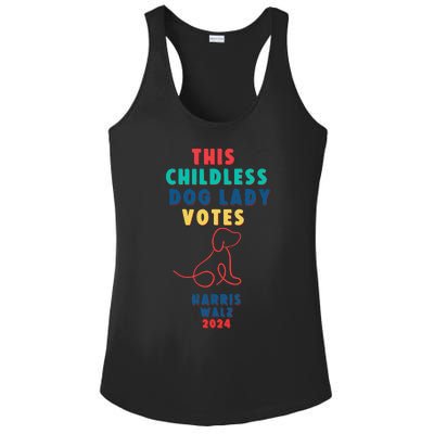 This Childless Dog Lady Votes Kamala Harris Walz Gift Ladies PosiCharge Competitor Racerback Tank