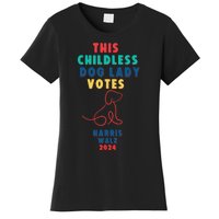 This Childless Dog Lady Votes Kamala Harris Walz Gift Women's T-Shirt