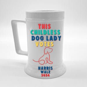 This Childless Dog Lady Votes Kamala Harris Walz Gift Beer Stein