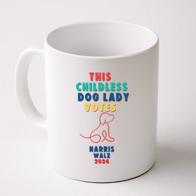 This Childless Dog Lady Votes Kamala Harris Walz Gift Coffee Mug