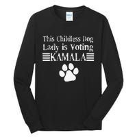 This Childless Dog Lady Is Voting Kamala Dog Lovers Tall Long Sleeve T-Shirt