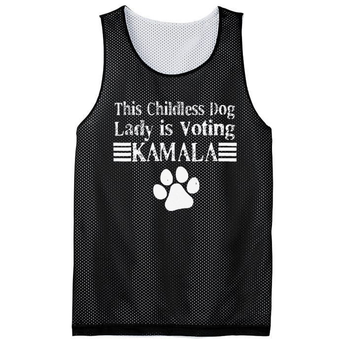 This Childless Dog Lady Is Voting Kamala Dog Lovers Mesh Reversible Basketball Jersey Tank