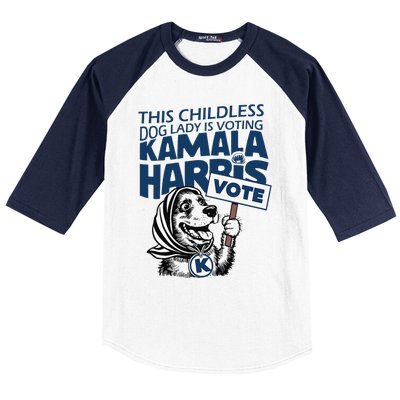 This Childless Dog Lady Is Voting Kamala Baseball Sleeve Shirt